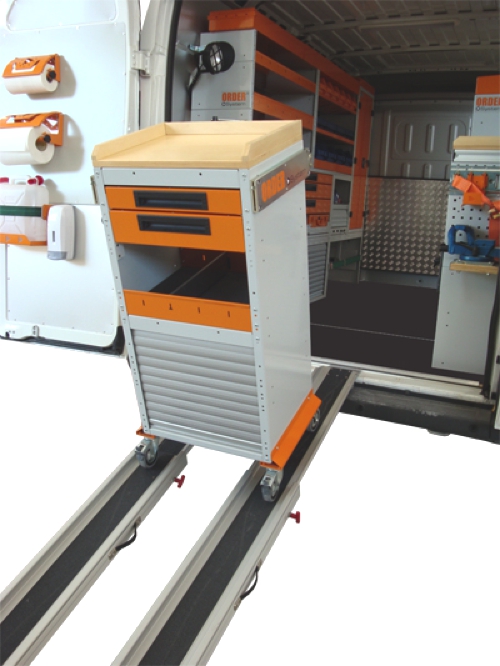 rampa telescopica con carrello